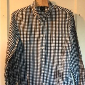 J. Crew Checked Blue Shirt